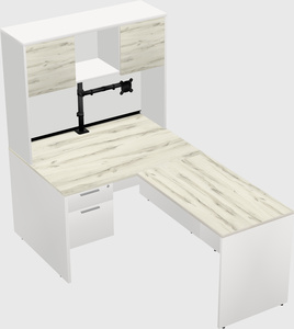 L-shaped office desk