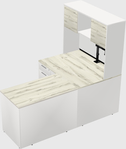 L-shaped office desk
