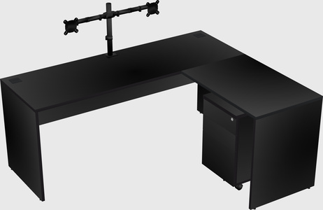 L-shaped office desk