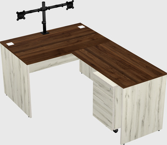 L-shaped office desk