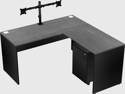 L-shaped office desk