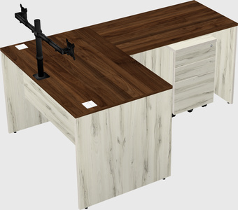 L-shaped office desk