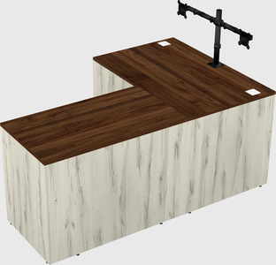 L-shaped office desk