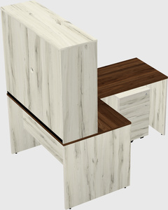 L-shaped office desk