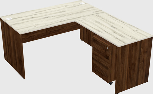 L-shaped office desk