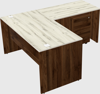 L-shaped office desk