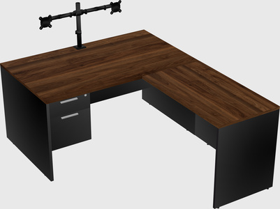 L-shaped office desk