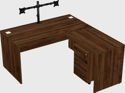 L-shaped office desk