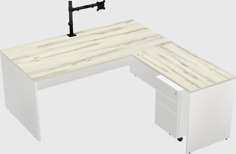L-shaped office desk