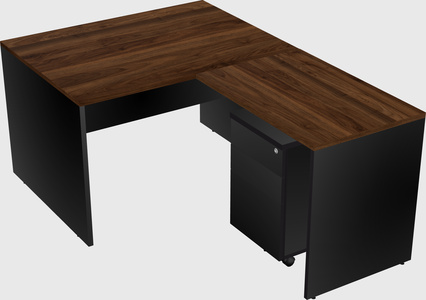 L-shaped office desk
