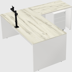 L-shaped office desk