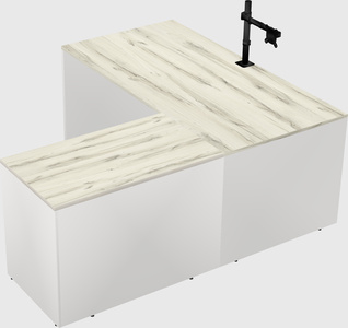 L-shaped office desk