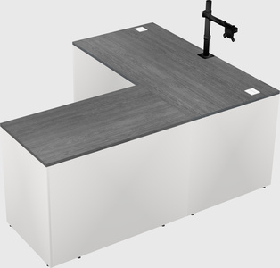 L-shaped office desk