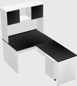 L-shaped office desk