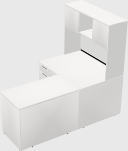 L-shaped office desk