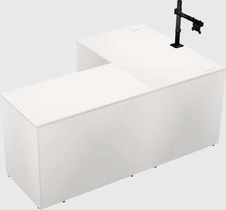 L-shaped office desk