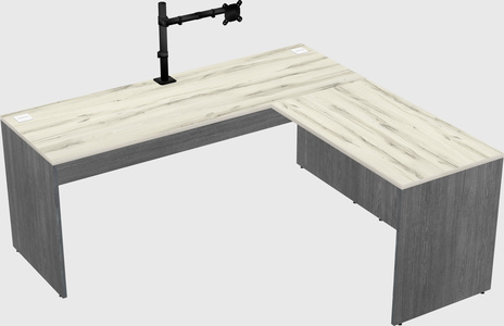 L-shaped office desk