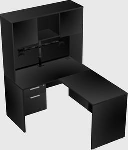 L-shaped office desk