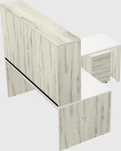 L-shaped office desk
