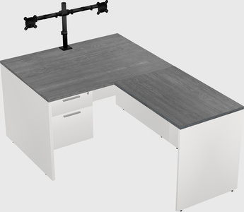 L-shaped office desk