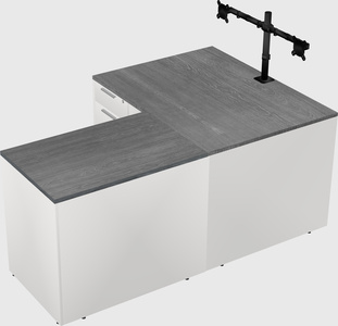 L-shaped office desk
