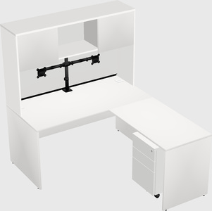 L-shaped office desk