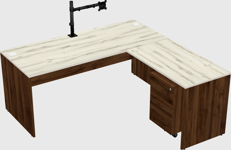 L-shaped office desk