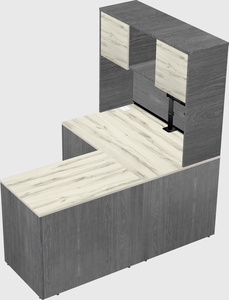 L-shaped office desk