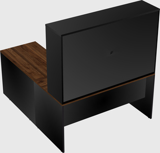 L-shaped office desk