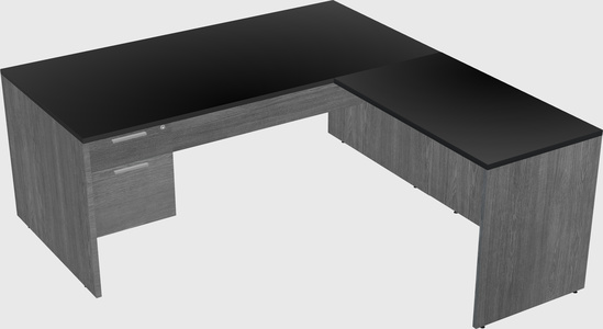 L-shaped office desk