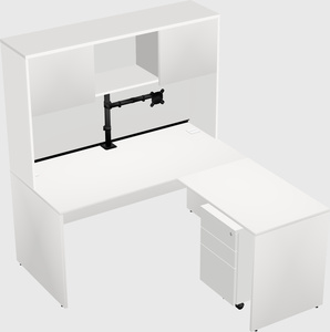 L-shaped office desk