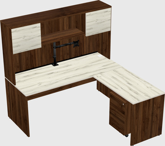 L-shaped office desk