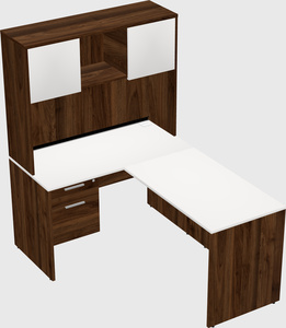 L-shaped office desk