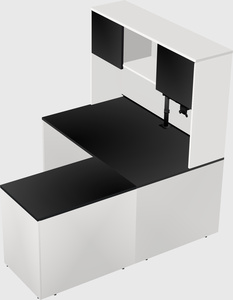 L-shaped office desk