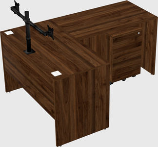 L-shaped office desk