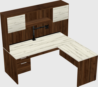 L-shaped office desk