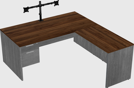 L-shaped office desk