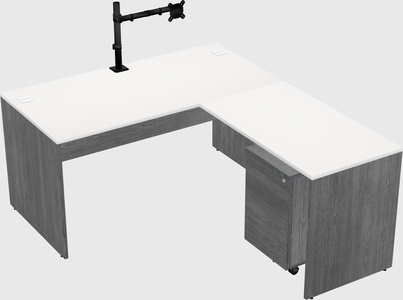 L-shaped office desk