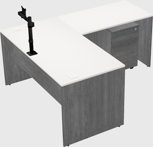 L-shaped office desk