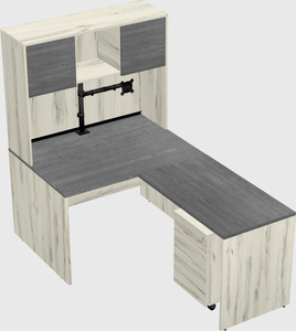 L-shaped office desk