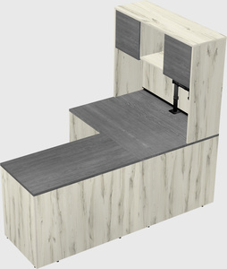 L-shaped office desk