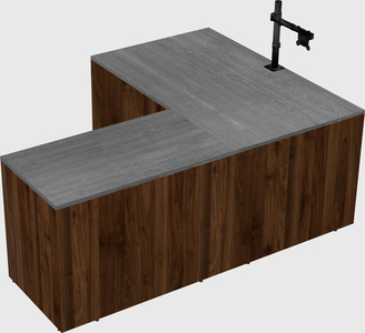 L-shaped office desk
