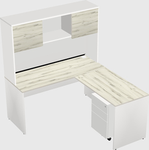L-shaped office desk