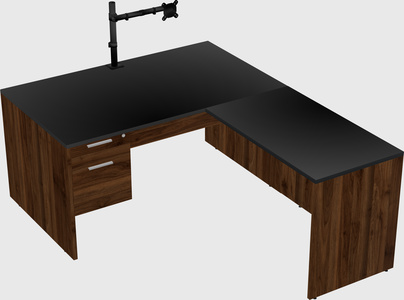 L-shaped office desk