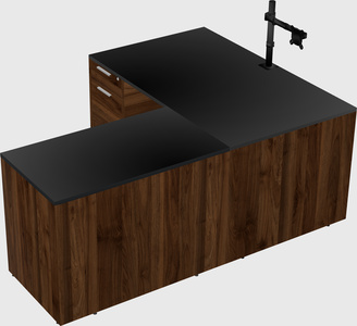 L-shaped office desk