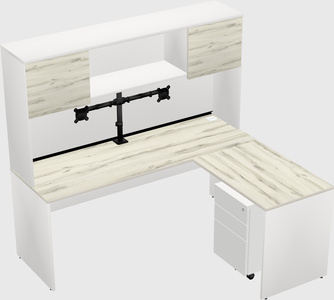 L-shaped office desk