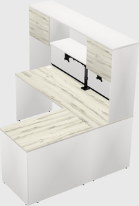 L-shaped office desk