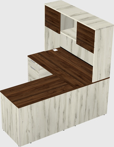 L-shaped office desk