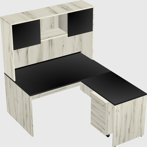 L-shaped office desk