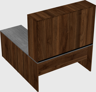 L-shaped office desk